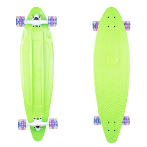 Plastový longboard WORKER Pike 36" so svietiacimi kolieskami zelená