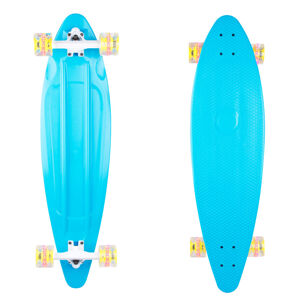 Plastový longboard WORKER Pike 36" so svietiacimi kolieskami modrá