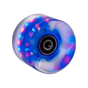 Svietiace koliesko na pennyboard 60*45 mm vr. ložísk ABEC 7 modrá