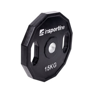 Pogumovaný olympijský kotúč inSPORTline Ruberton 15 kg