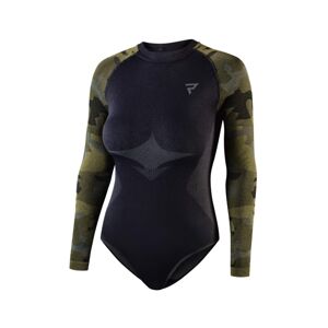 Dámske moto termo tričko/body Rebelhorn Freeze Lady BD čierna-kamufláž - XS