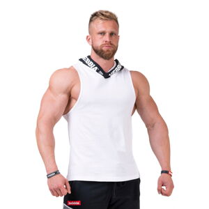 Pánske tielko s kapucňou Nebbia No Excuses 173 White - XXL
