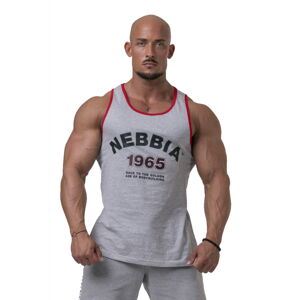 Pánske tielko Nebbia Old School Muscle 193 Light Grey - M