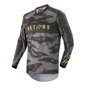 Motokrosový dres Alpinestars Racer Tactical čierna/šedá maskáčová/žltá fluo 2022 XXL