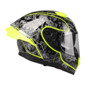 Moto prilba Lazer Rafale SR $13 Original (Black-Yellow Fluo) - XXL (63-64)