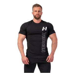 Pánske tričko Nebbia Vertical Logo 293 Black - XXL