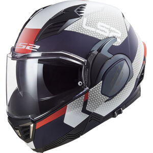 Výklopná moto prilba LS2 FF900 Valiant II Citius P/J Gloss White Blue - XXL (63-64)