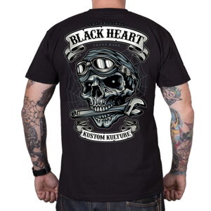 Tričko BLACK HEART Trapper čierna - XXL