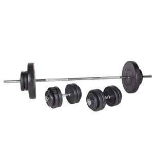 Cementový nakladací činkový set inSPORTline CEM 180+40 cm/30 mm 80kg