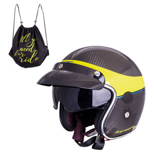 Moto prilba W-TEC Vacabro Glossy Carbon - L (59-60)