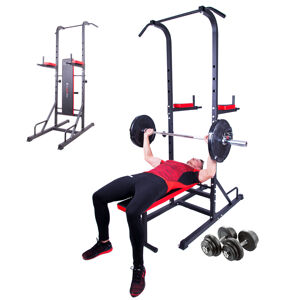 Nakladací činkový set s hrazdou inSPORTline CEM 180+40 cm/30 mm 80kg