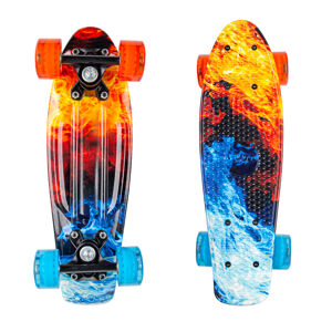 Mini penny board WORKER Colorico 17" Frostfire (oranžovo-modrá)