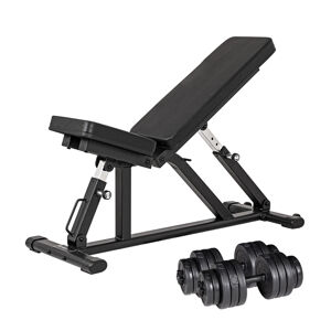 Nakladací činkový set s lavicou inSPORTline CEM 2x20 KG