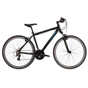 Pánsky crossový bicykel Kross Evado 2.0 28" - model 2022 čierno-modrá s potlačou - M (19'')