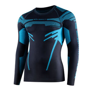 Pánske funkčné tričko Brubeck Dry s dlhým rukávom Graphite/Blue - XXL