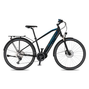 Trekingový elektrobicykel 4EVER Mercury Elite Trek - model 2021 čierna/modrá - 21"