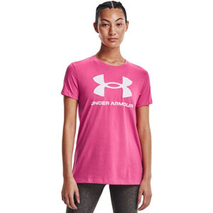 Dámske tričko Under Armour Live Sportstyle Graphic SSC HOT PINK - XS