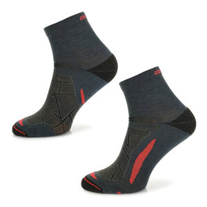 Trekingové Merino ponožky Comodo TREUL02 Black Red - 39-42