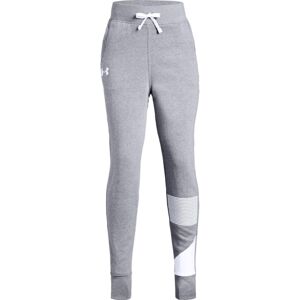 Dievčenské tepláky Under Armour Rival Jogger Steel Light Heather/White - YS