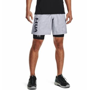 Pánske kraťasy Under Armour Woven Emboss Shorts Mod Gray - XXL