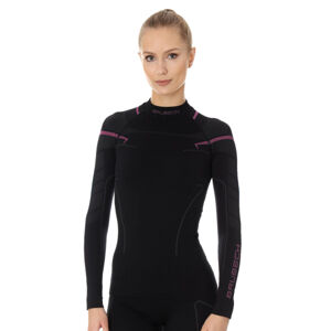 Dámske tričko Brubeck Thermo s dlhým rukávom Black/Pink - M