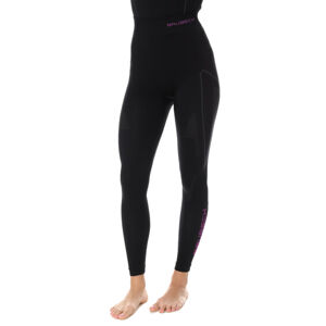 Dámske termo nohavice Brubeck Thermo Black/Pink - XL