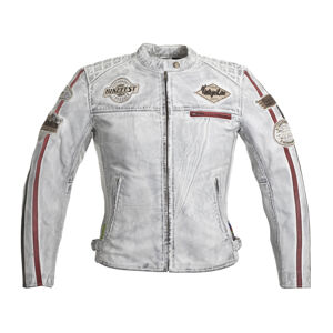 Dámska kožená moto bunda W-TEC Sheawen Lady White biela - XS