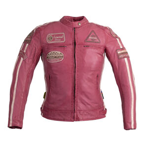 Dámska kožená moto bunda W-TEC Sheawen Lady Pink ružová - 3XL