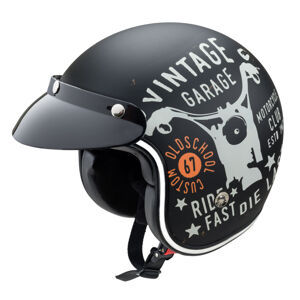 Moto prilba W-TEC Café Racer Vintage Garage - XS (53-54)