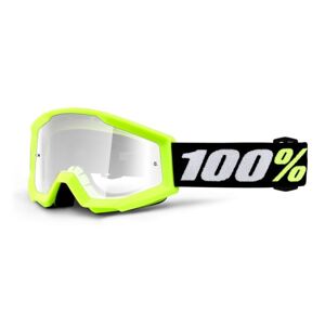 Detské motokorosové okuliare 100% Strata Mini Yellow žltá, číre plexi