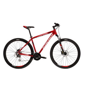 Horský bicykel Kross Hexagon 5.0 29" - model 2022 červená/čierna/šedá - XL (23")