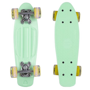 Mini pennyboard WORKER Pico 17" so svietiacimi kolieskami modrá doska, žlté kolieska