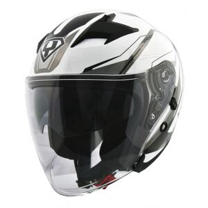 Moto prilba Yohe 878-1M Graphic biela - XS (53-54)