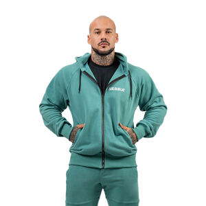 Dlhá mikina na zips Nebbia Beyond Ordinary 707 Green - XXL