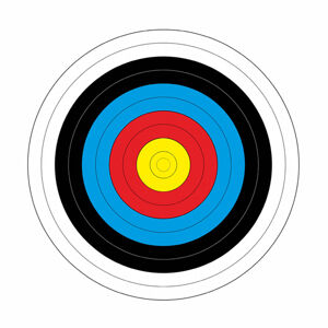 Papierový terč Yate priemer 40 cm 10 ks