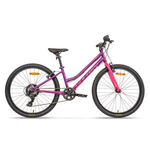 Juniorský dievčenský bicykel Galaxy Ruby 24" - model 2024 fialová - 12" (138-148 cm)